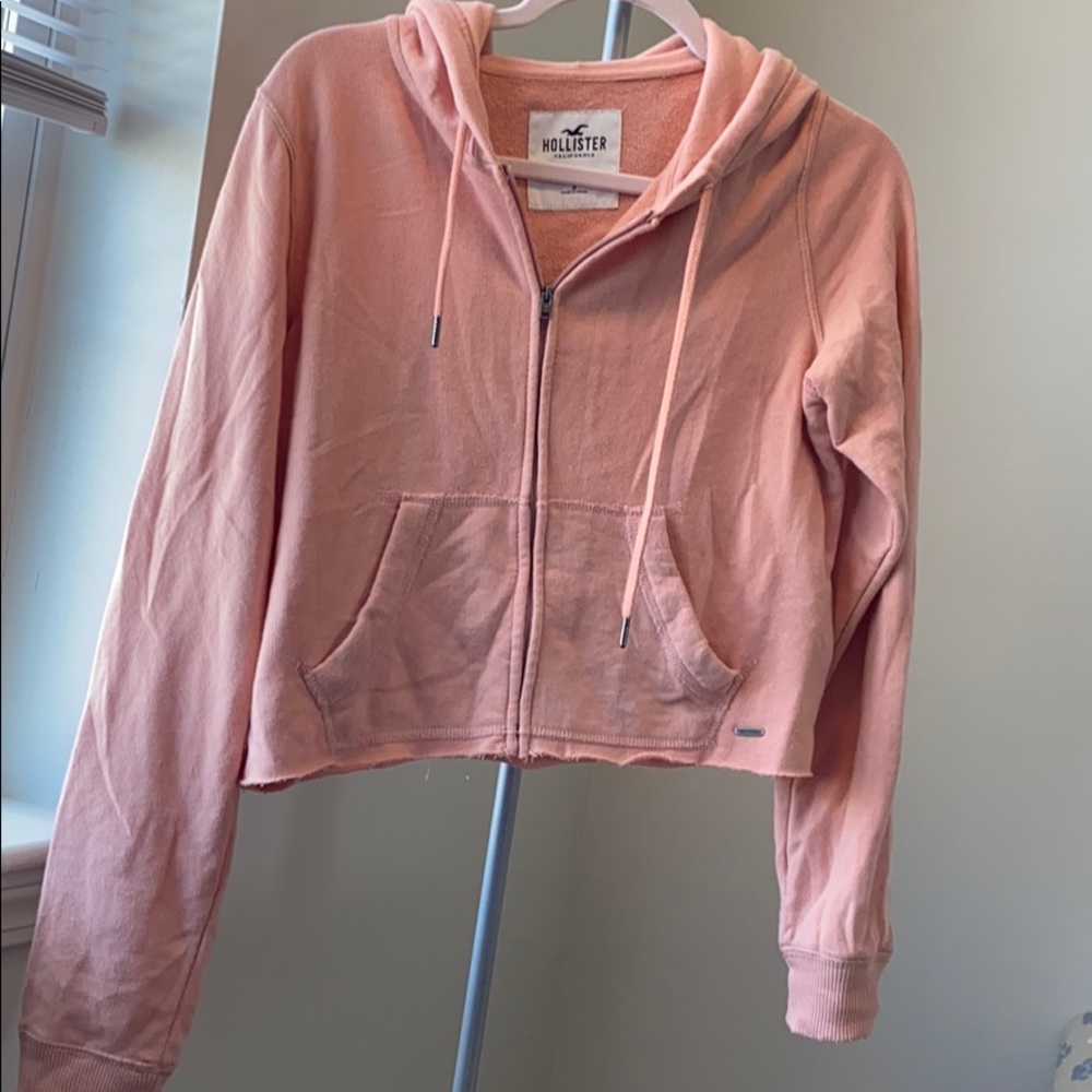Hollister cropped zip up